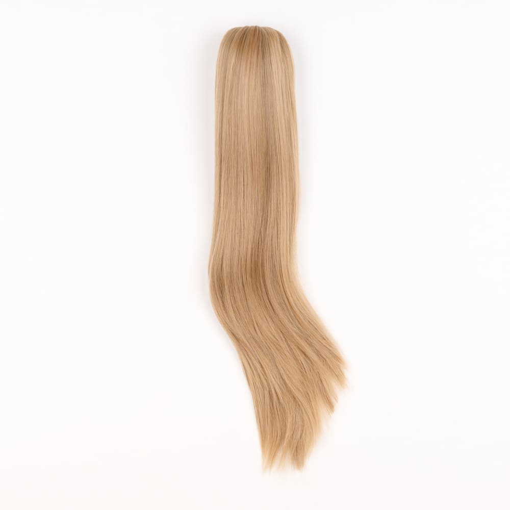 20 Inch Long Straight Claw Clip-on Ponytail in a Vanilla Blonde Colour