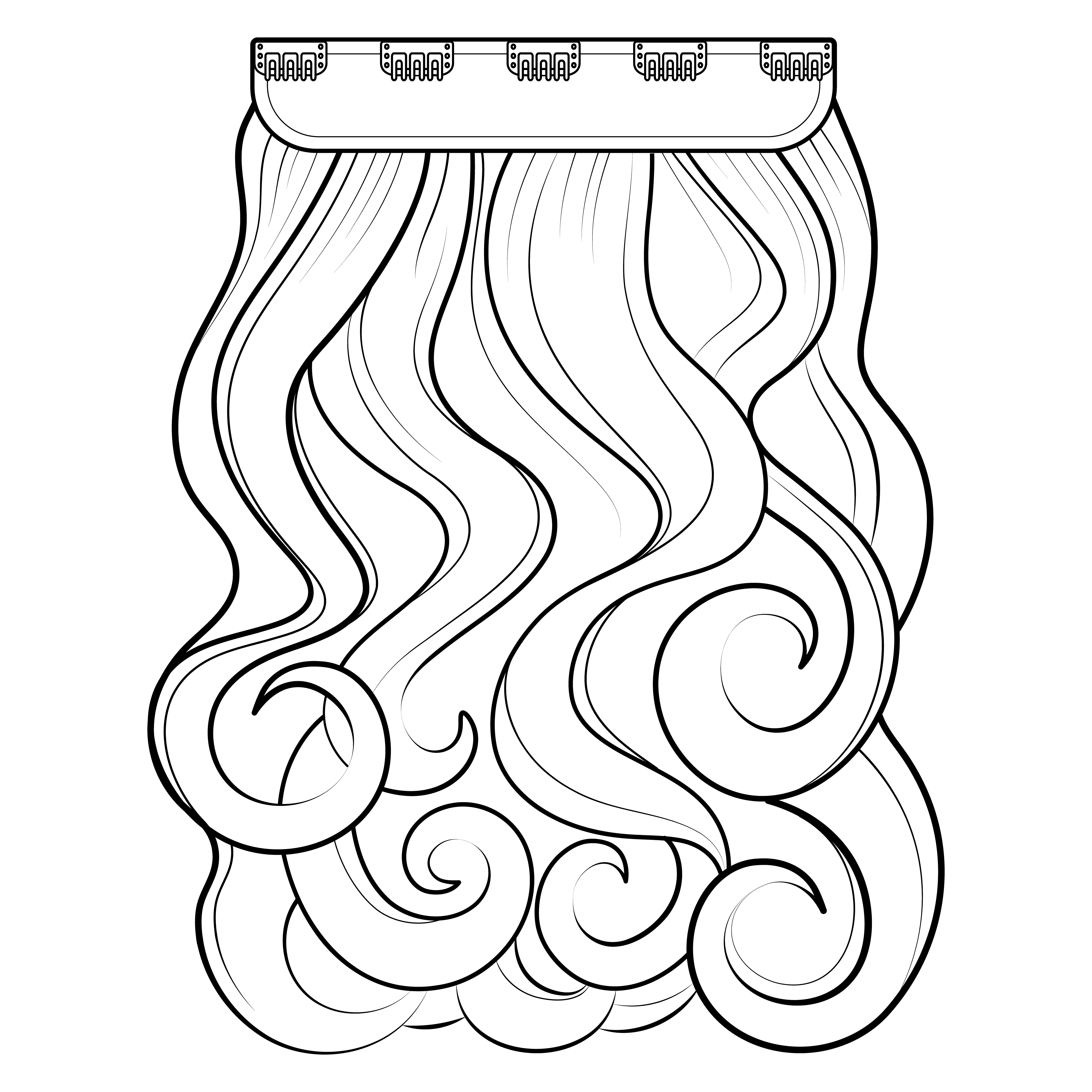 Curly One Piece Clip-in Extensions