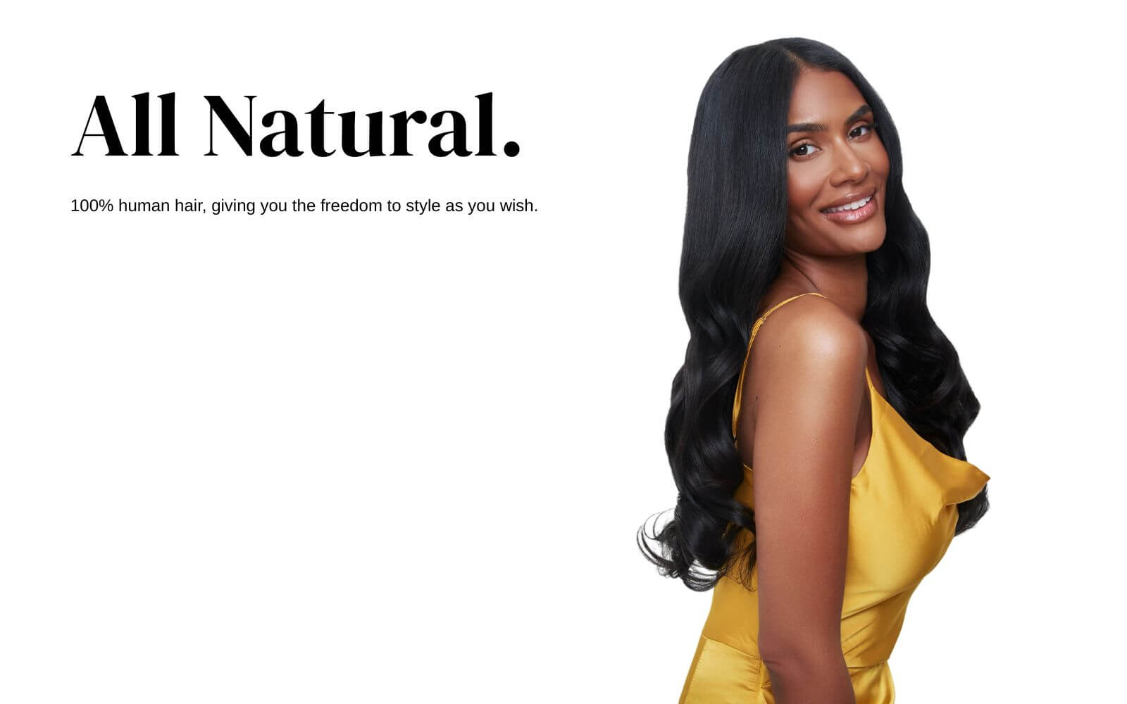 20 Inch 100% Clip-in Human Hair Extensions curled with a heated tool