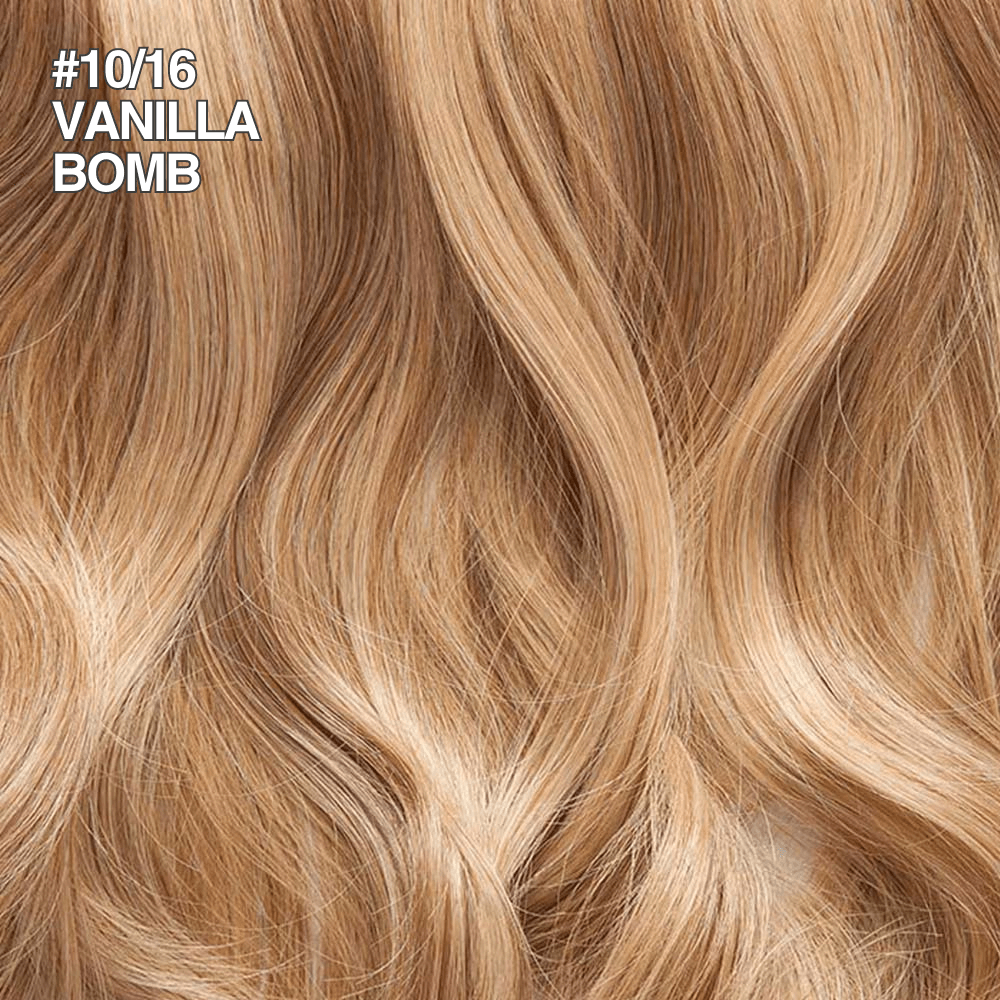 Stranded 18" Seamless Five Piece Clip-in Human Hair Extension (105g) #10/16 Vanilla Bomb