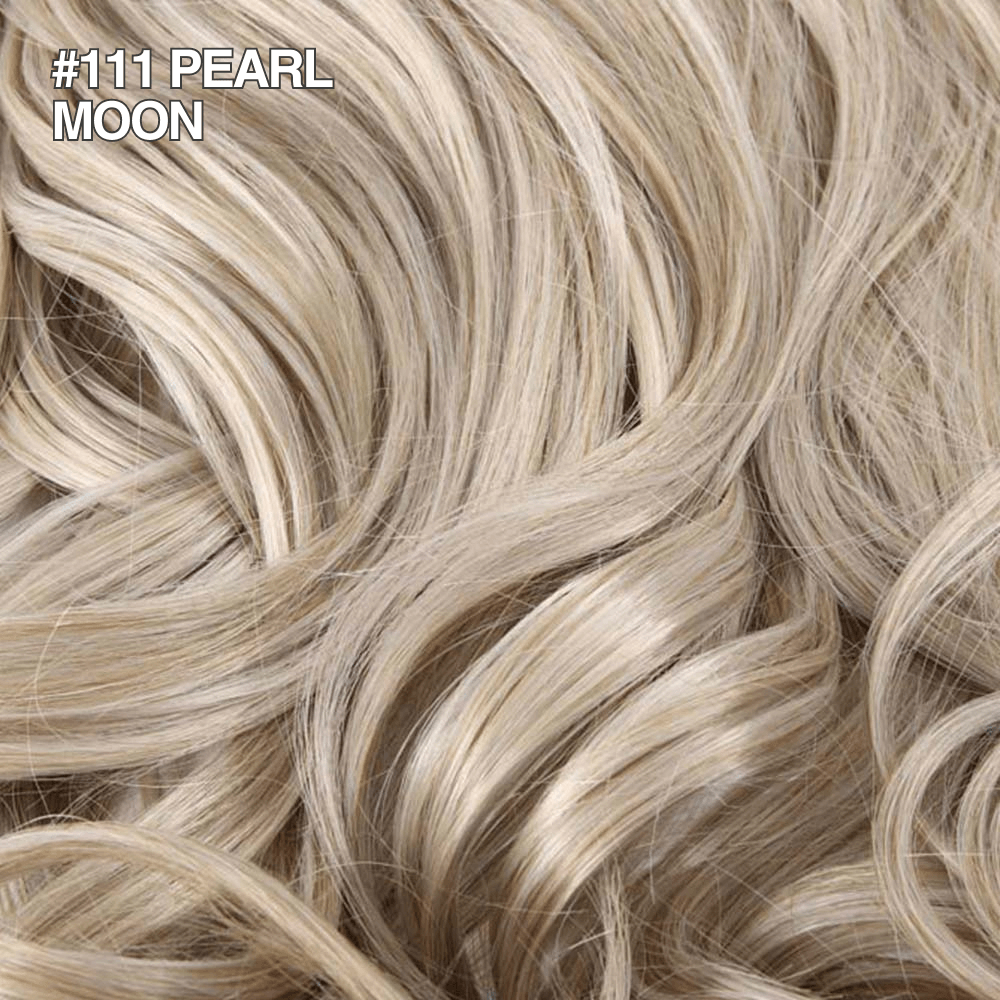 Stranded Curly Hair Messy Bun Scrunchie #111 Pearl Moon