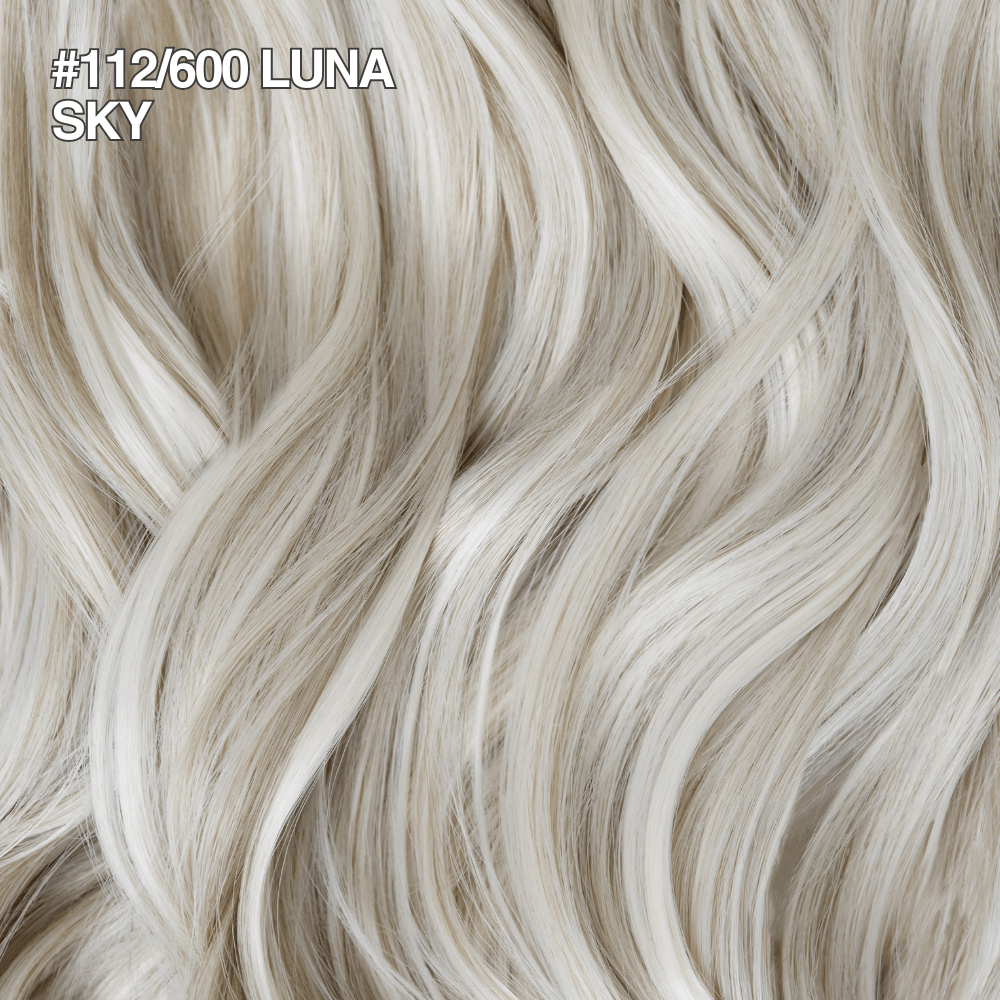Stranded Curly Hair Messy Bun Scrunchie #112/600 Luna Sky