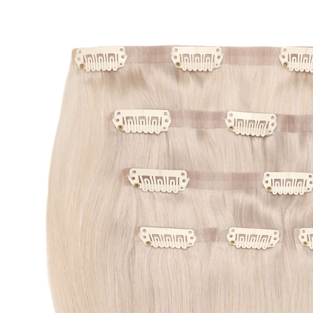 14 Inch Seamless Invisible Track hair extensions in grey colour