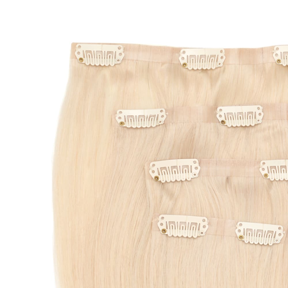 14 Inch Seamless Invisible Track hair extensions in swedish blonde colour