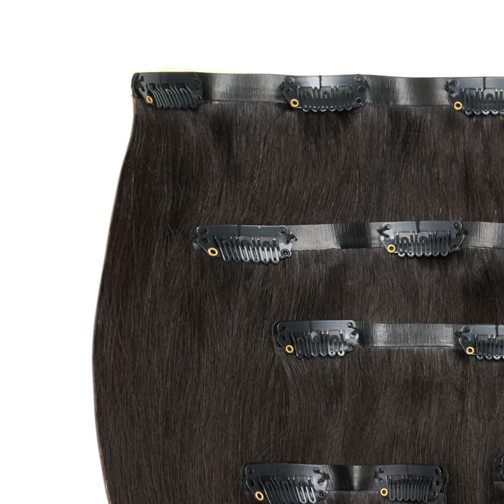 14 Inch Seamless Invisible Track hair extensions in off black colour