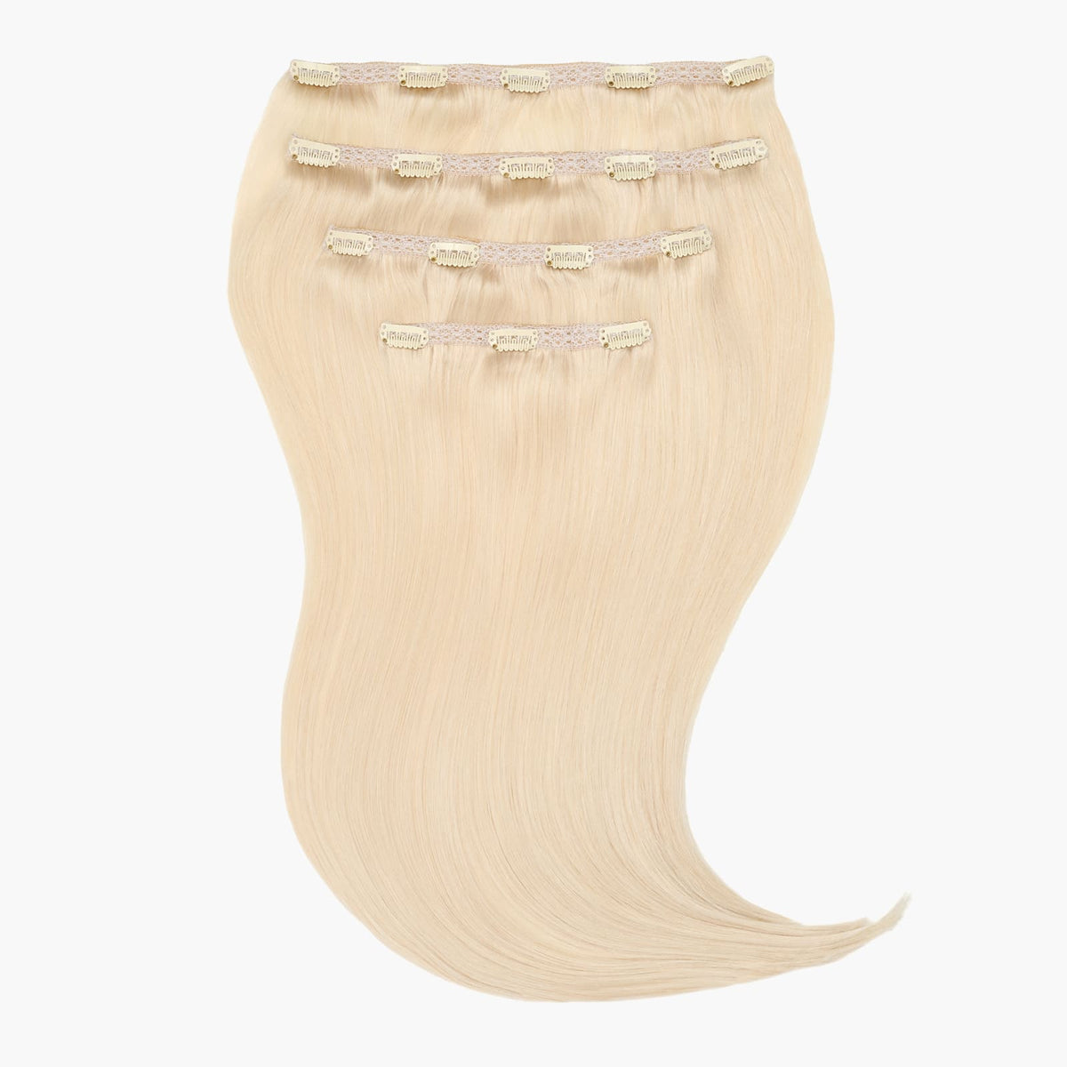 Stranded 16" Lace Clip-in Human Hair Extension (140g) in Polar Star (#1001)