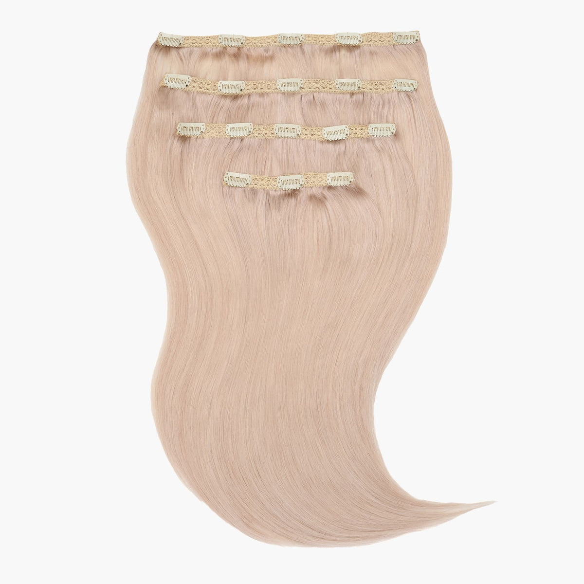 Stranded 16" Lace Clip-in Human Hair Extension (140g) in Pearl Moon (#111)