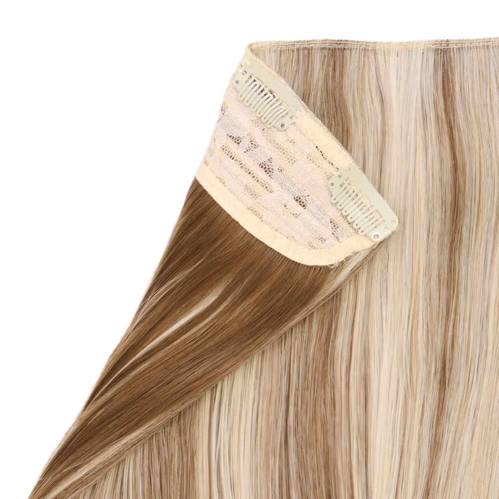 Stranded 16 Inch One Piece Detailed Clip-in Section - Colour Silver Blonde