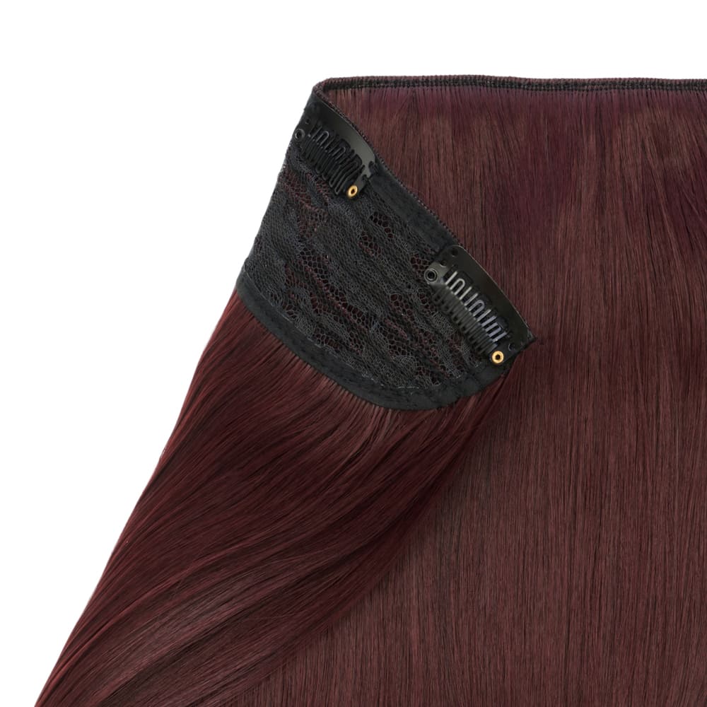 Stranded 16 Inch One Piece Detailed Clip-in Section - Colour Plum