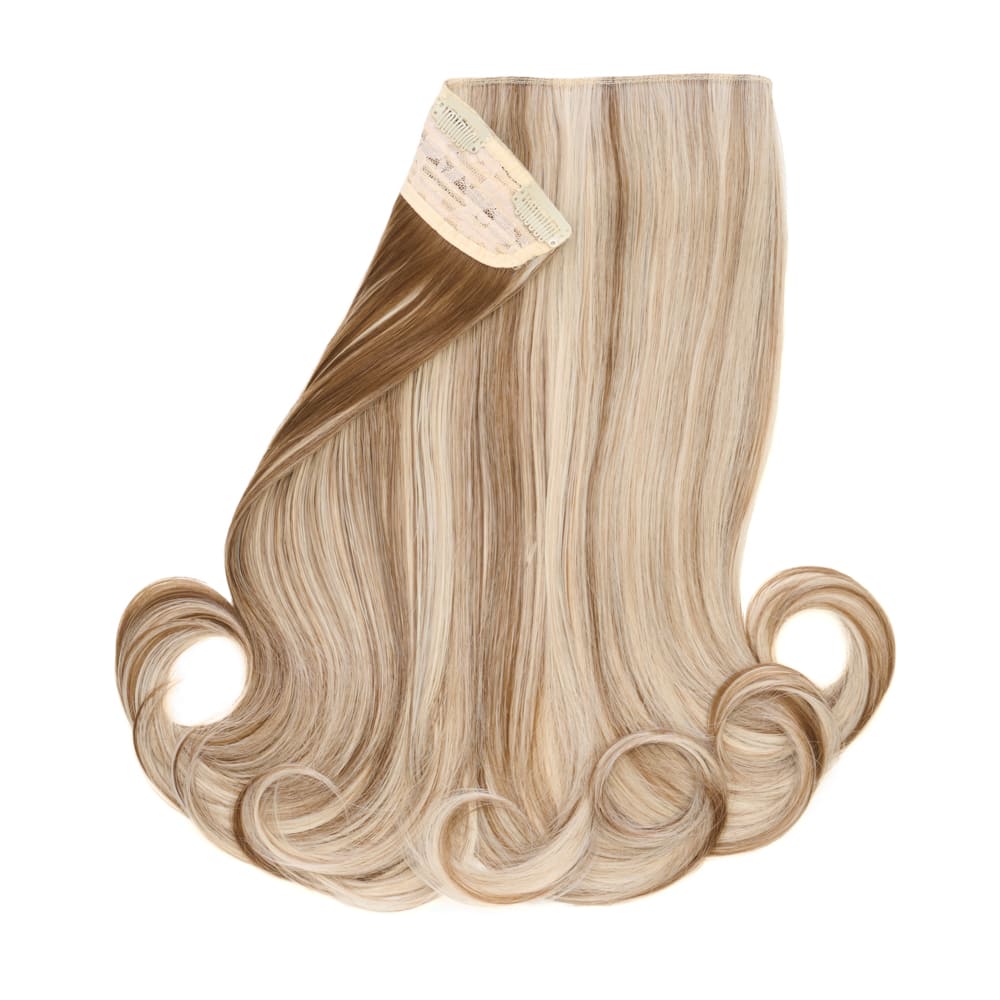 Stranded 16 Inch One Piece Flicky Clip-in Hair Extension - Colour Silver Blonde