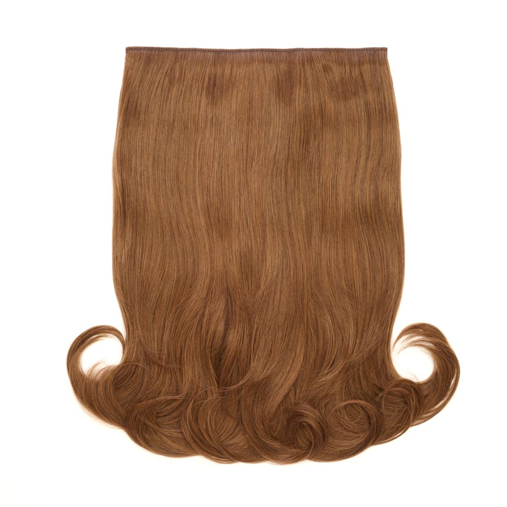 Stranded 16 Inch One Piece Flicky Clip-in Hair Extension - Colour Caramel Brown