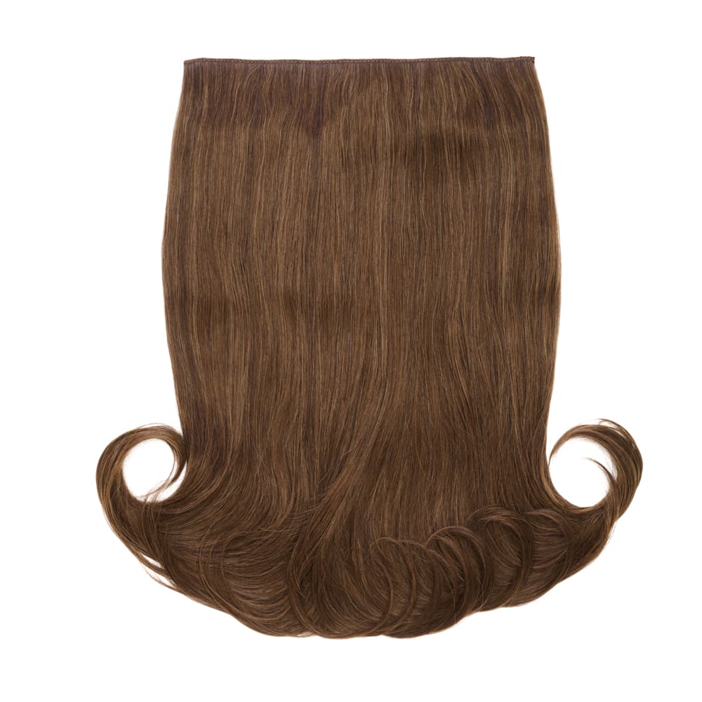 Stranded 16 Inch One Piece Flicky Clip-in Hair Extension - Colour Light Brown