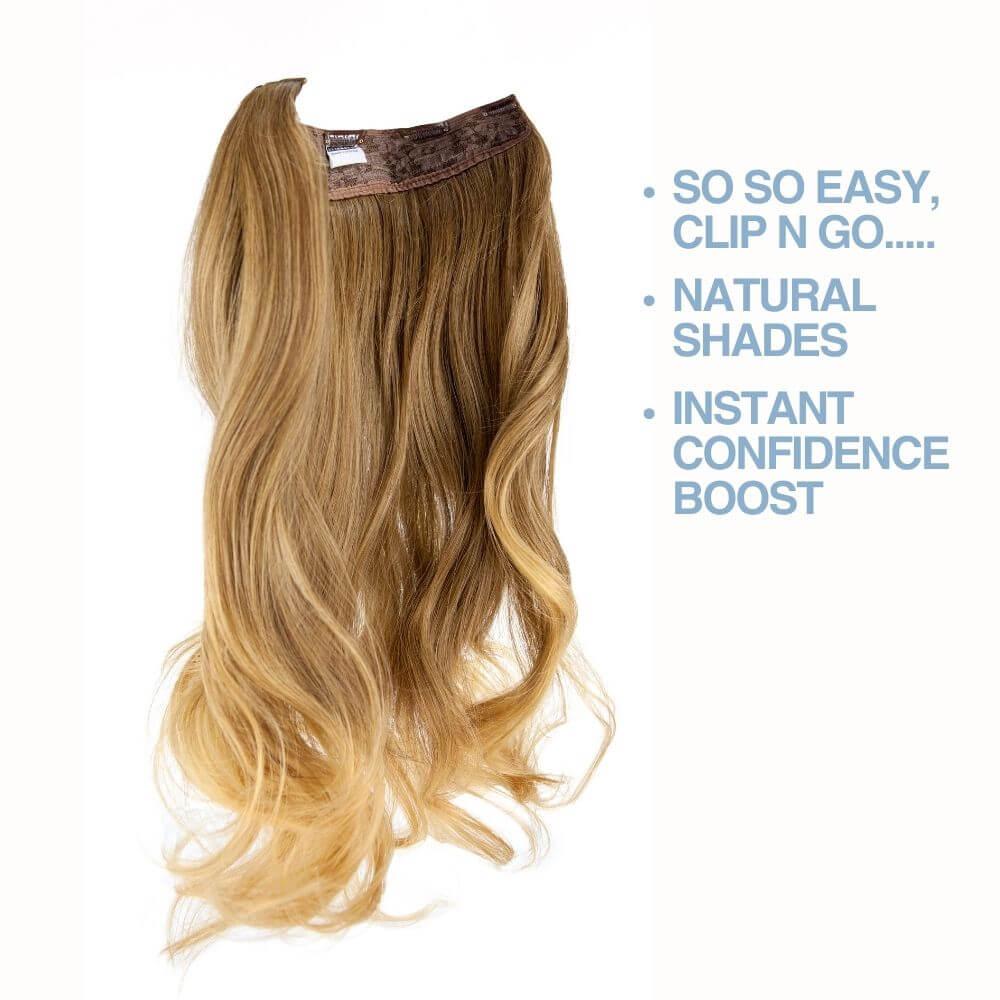 Stranded 16" One Piece Curly Clip-in Hair Extension #6 Daylilies