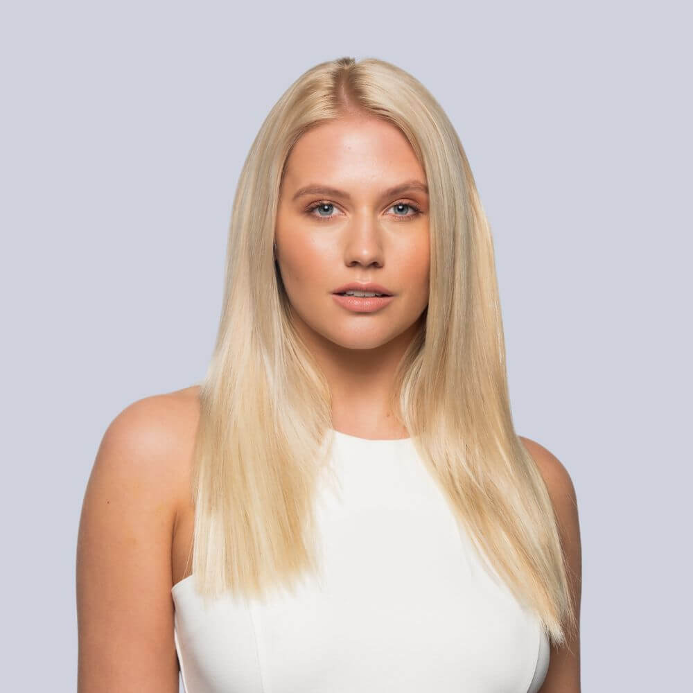 Stranded 16" One Piece Straight Clip-in Hair Extension #112 Ash Moon