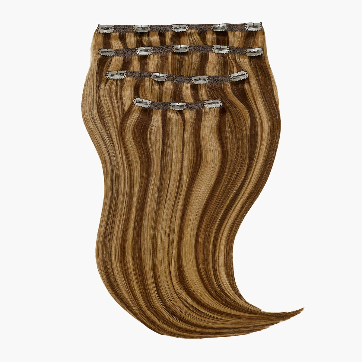 Stranded 20" Lace Clip-in Human Hair Extension (170g) in Coral Bells (#4/27)