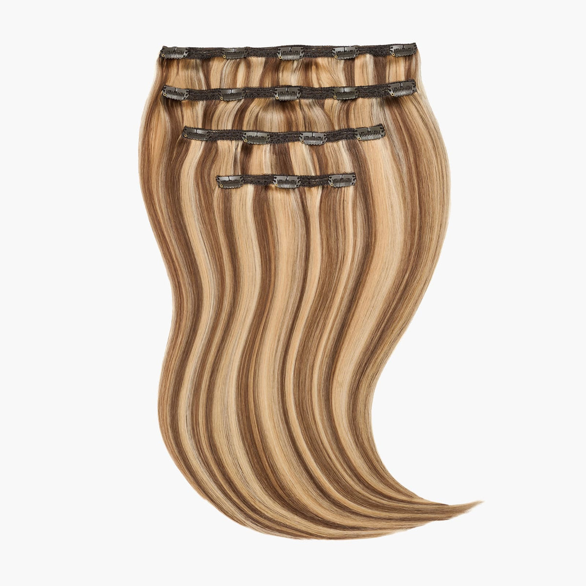 Stranded 20" Lace Clip-in Human Hair Extension (170g) in Safari Sunset (#6/16/613)
