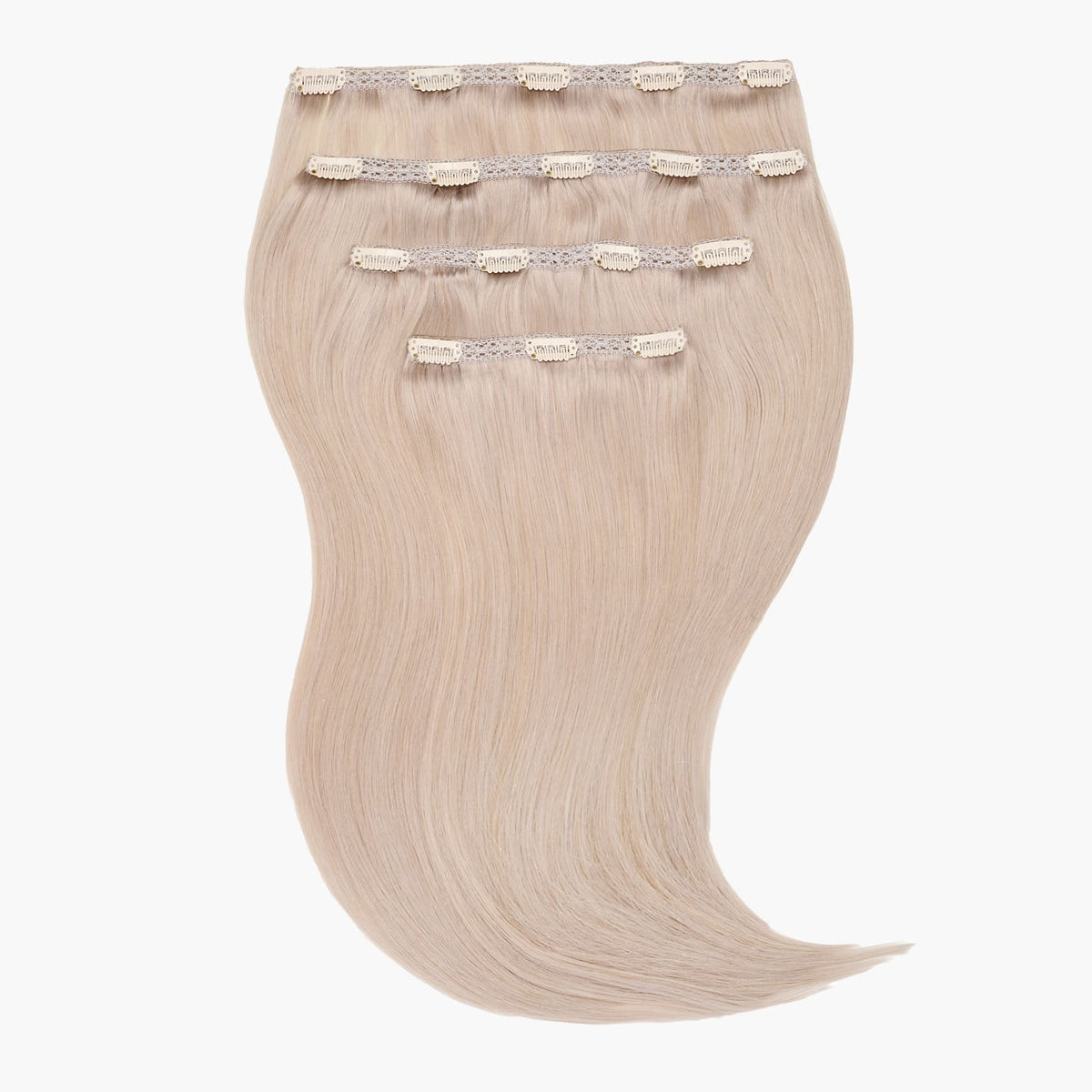 Stranded 20" Lace Clip-in Human Hair Extension (170g) in Ash Moon (#112)