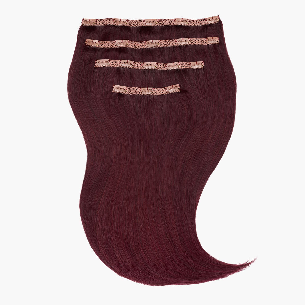 Stranded 20" Lace Clip-in Human Hair Extension (170g) in Plum Blossom (#99J)