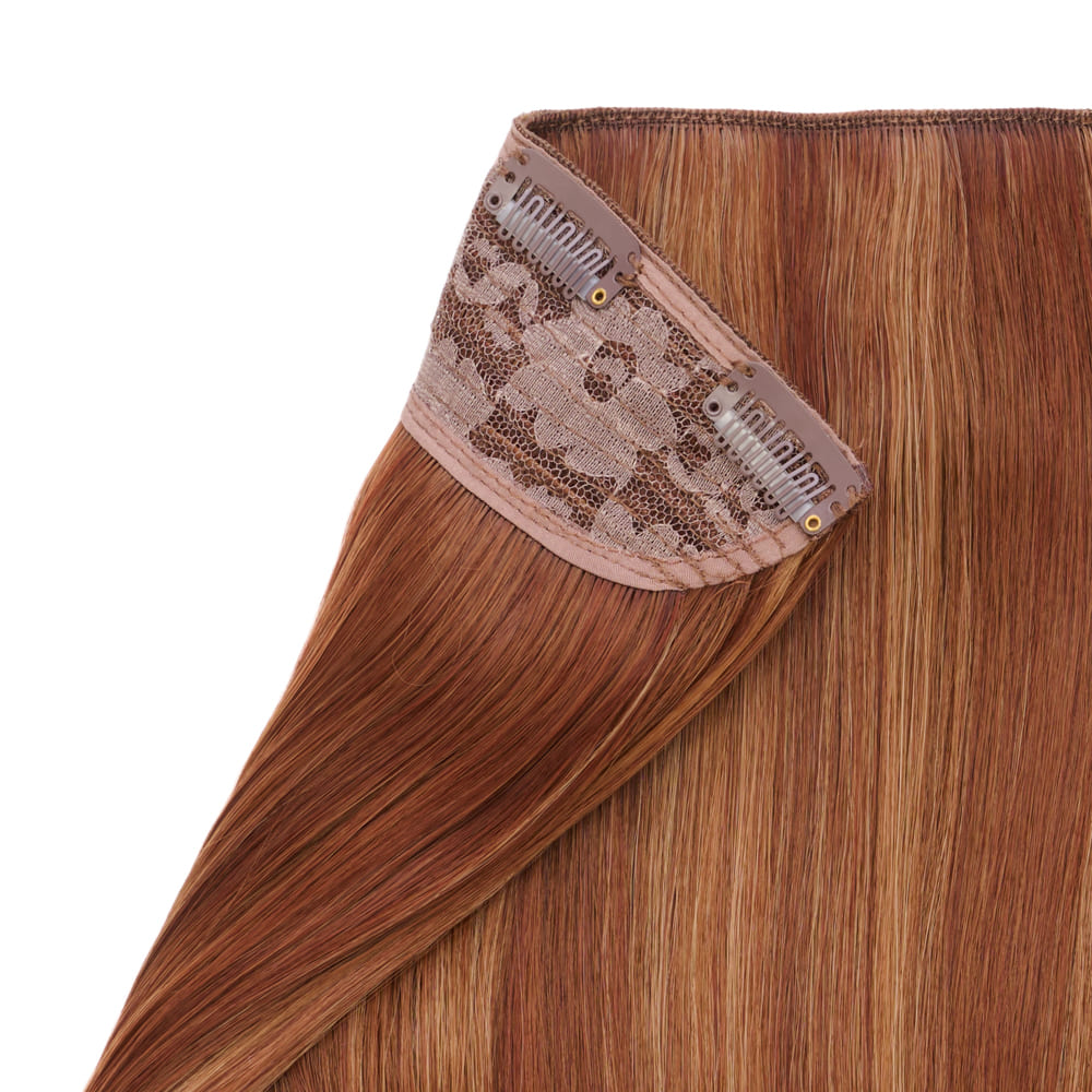 Stranded 20 Inch One Piece Detailed Clip-in Section - Colour Auburn