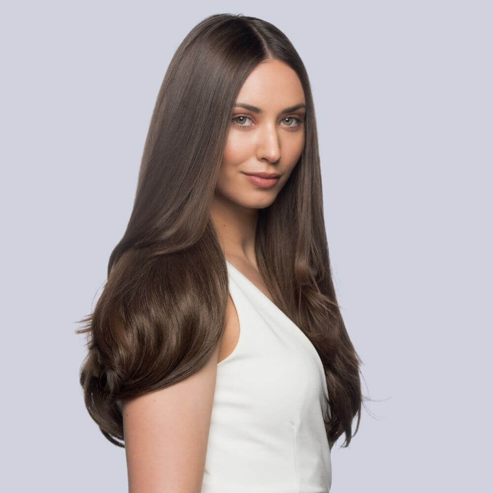 Stranded 20" One Piece Flicky Clip-in Hair Extension #600 White Lily