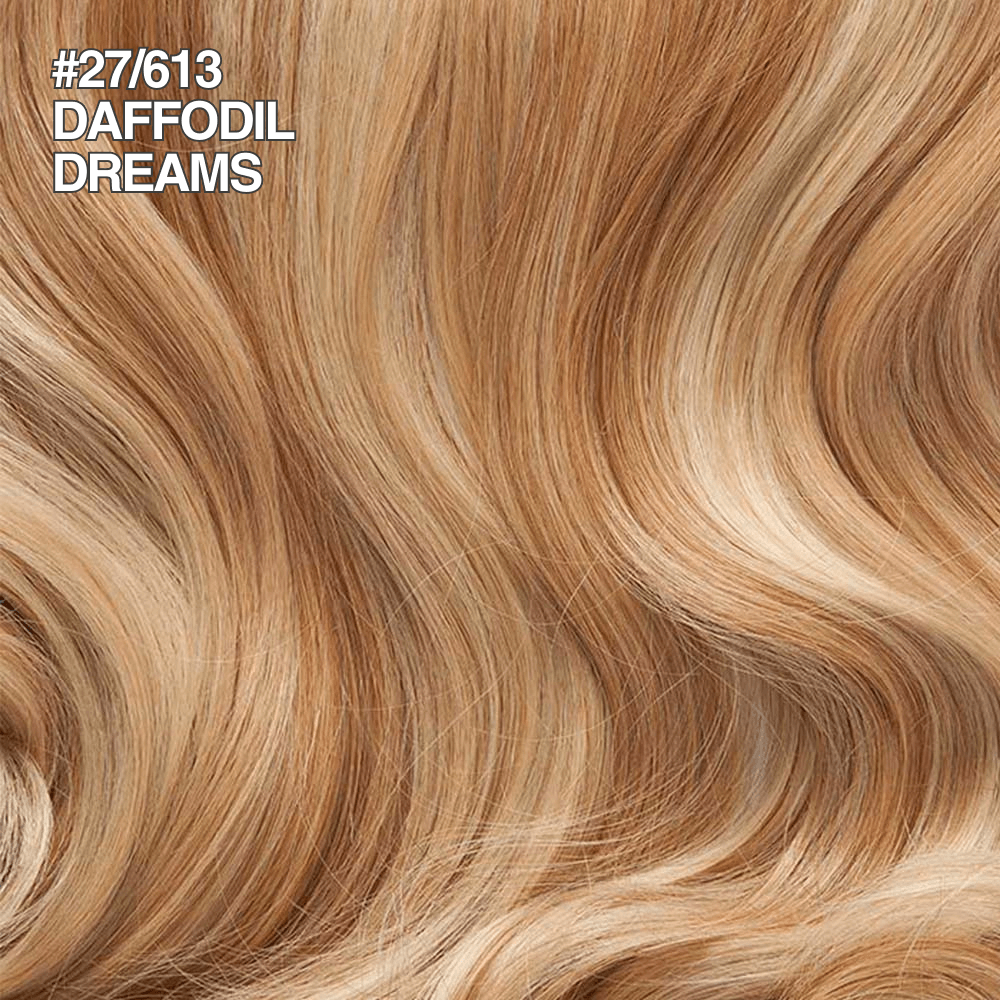Stranded Curly Hair Messy Bun Scrunchie #27/613 Daffodil Dreams