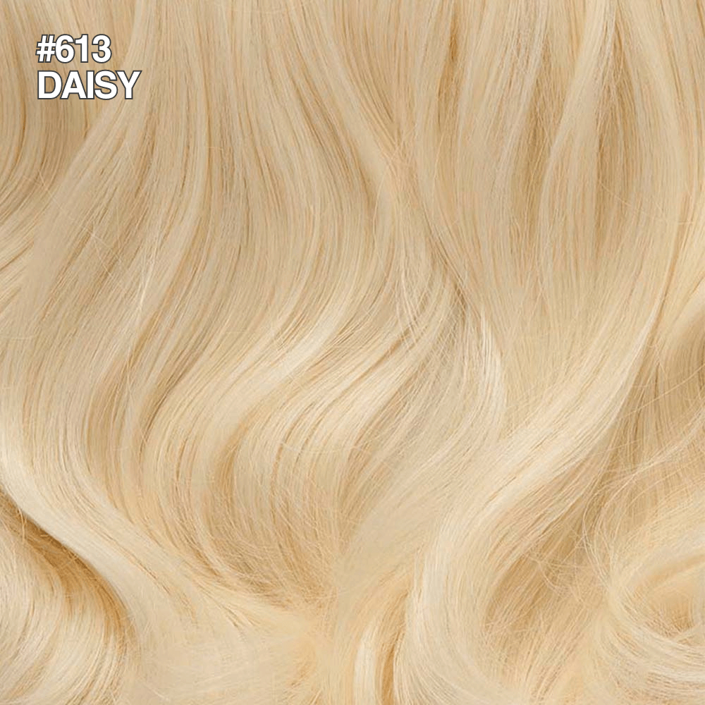 Stranded 16" One Piece Straight Clip-in Hair Extension #613 Daisy