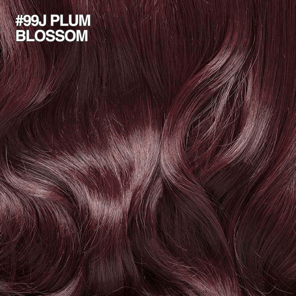 Stranded 16" One Piece Trio Clip-in Hair Extensions #99J Plum Blossom