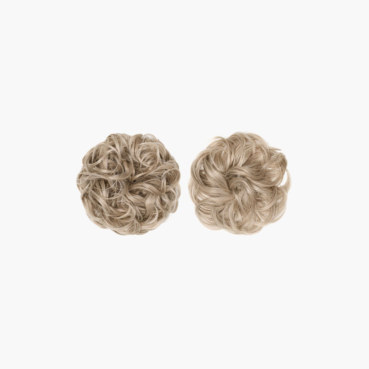 Stranded Bun Duo - Curly & Flicky Styles in Ash Moon (#112)
