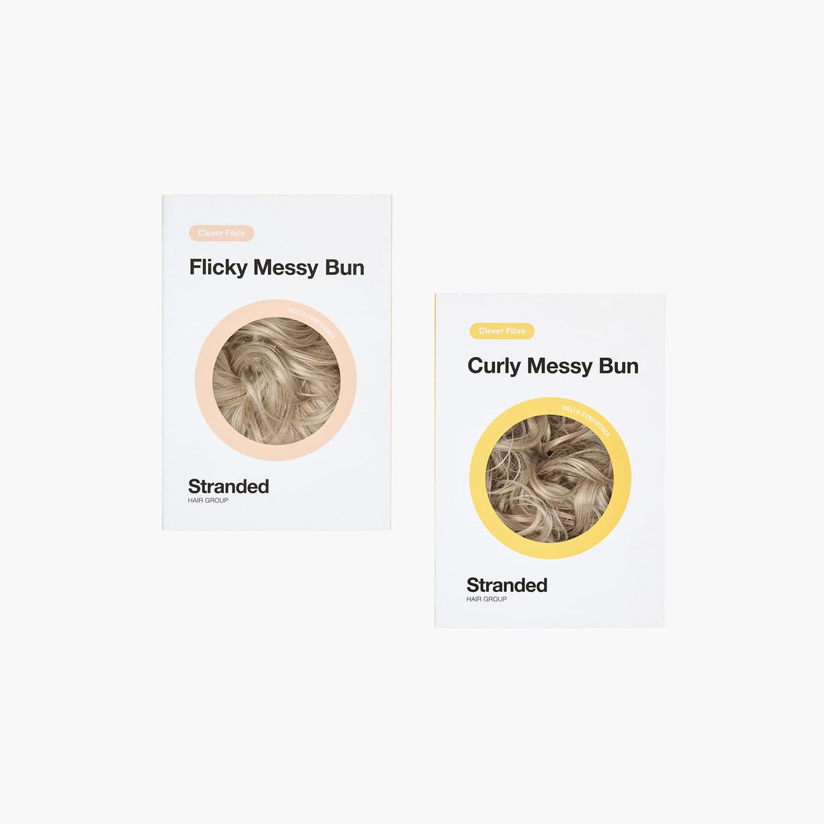 Ash Moon Stranded Bun Duo Curly & Flicky Scrunchie