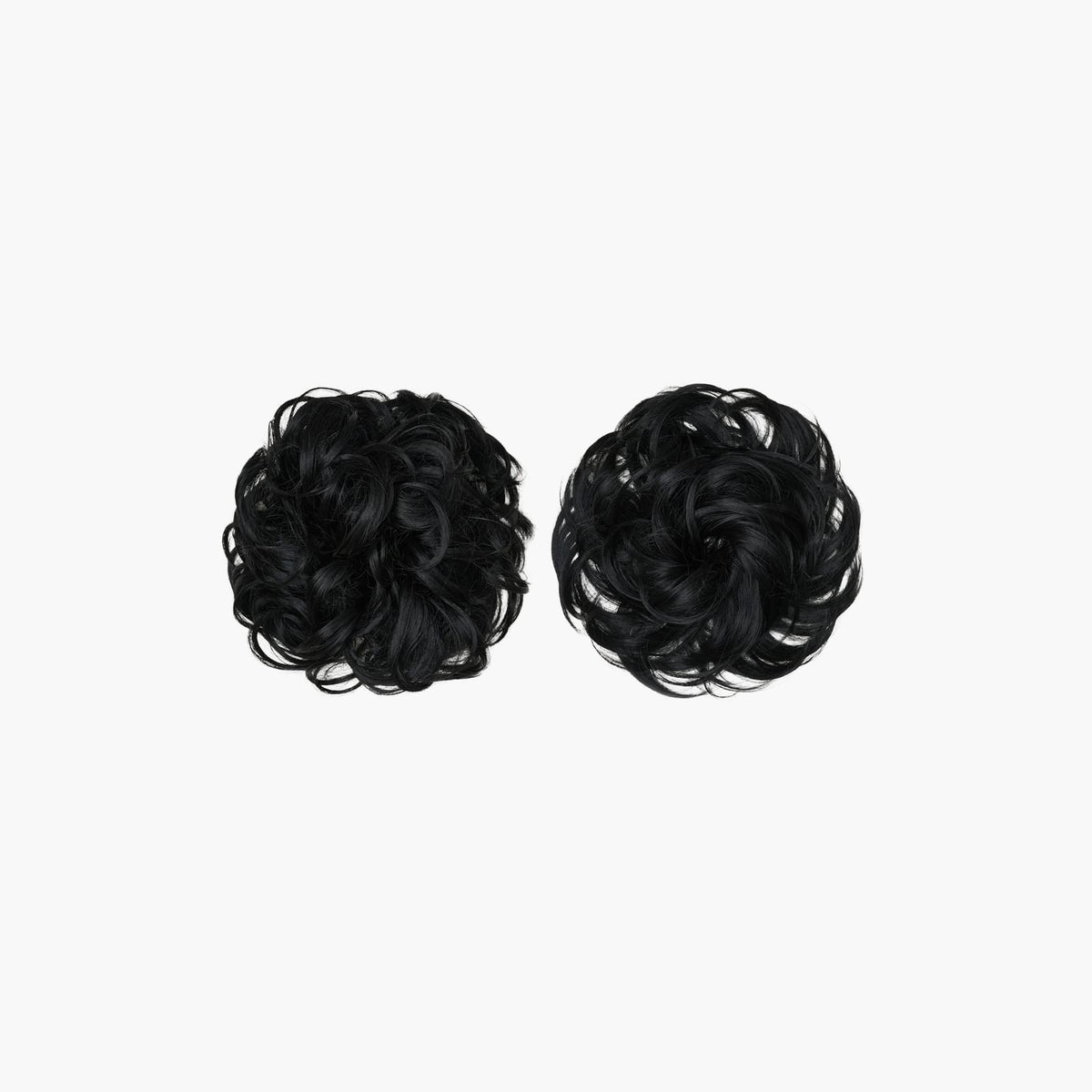 Stranded Bun Duo - Curly & Flicky Styles in Black Magic (#1)