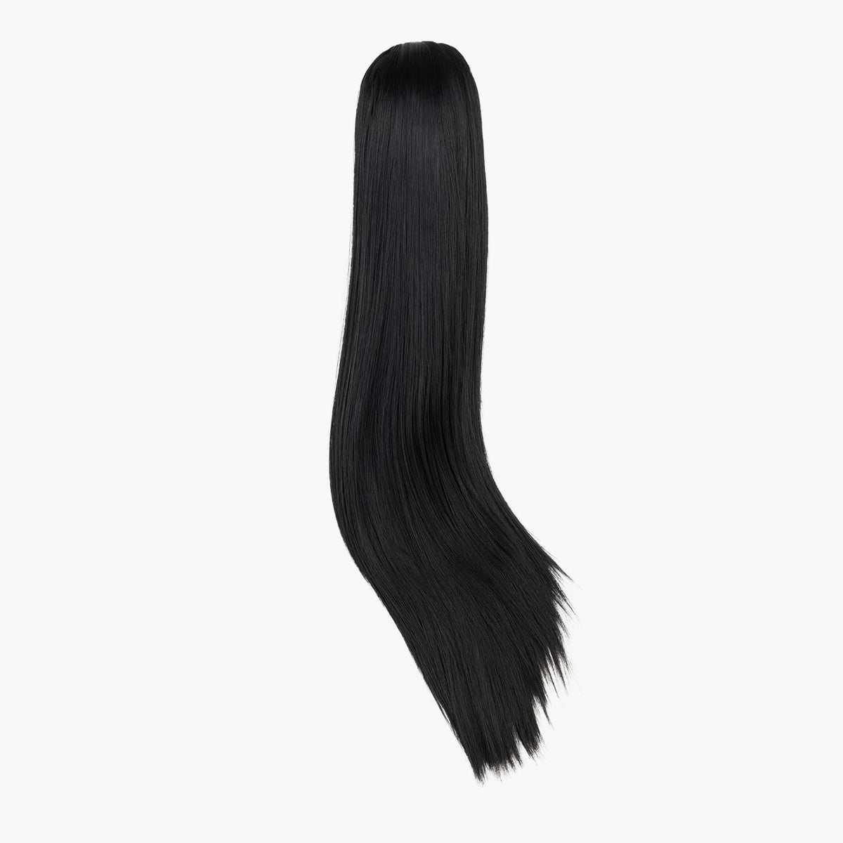 Stranded Long Straight Clip-in Ponytail in Black Magic (#1)