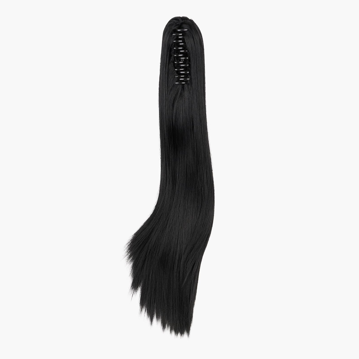 Black Magic Stranded Long Straight Clip-in Ponytai