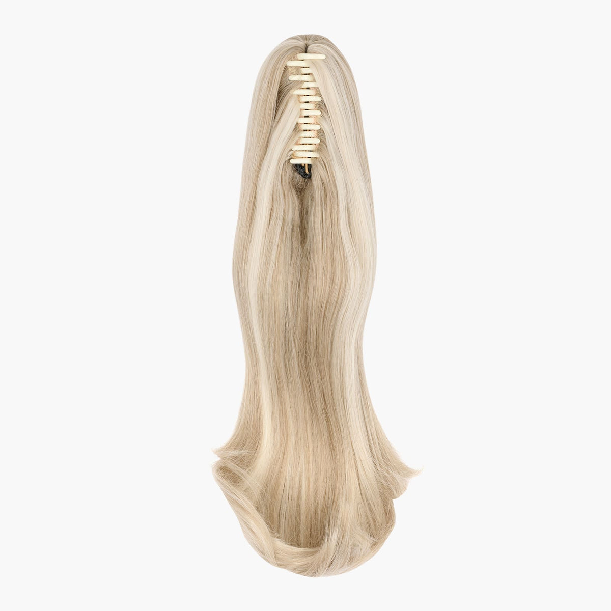 Stranded Silver 20" Blowout Clip-In Ponytail – Glamorous Fullness