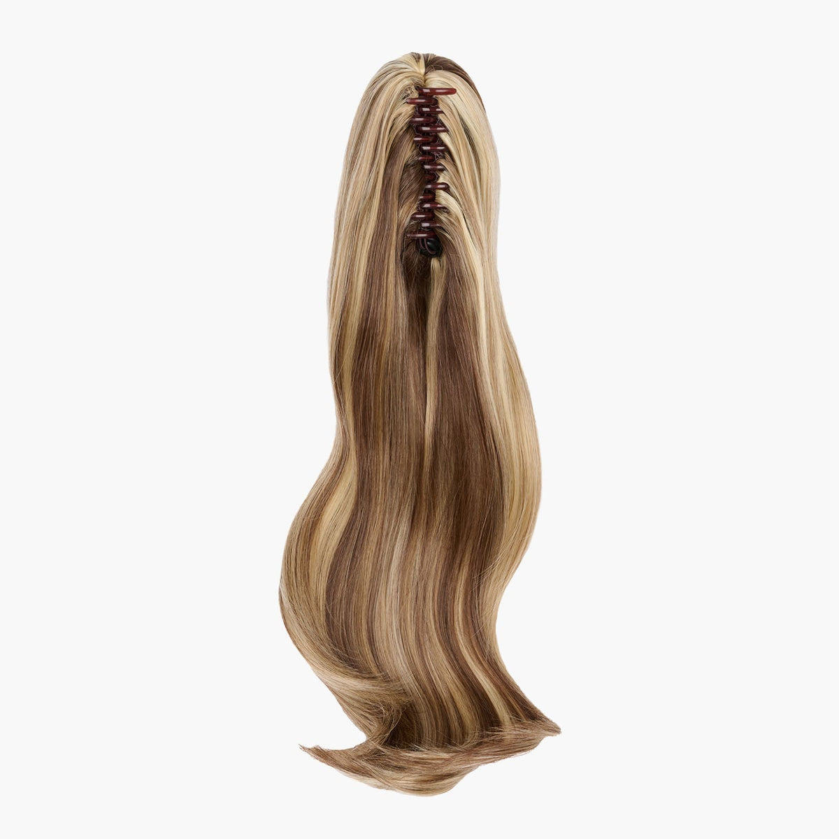 Stranded Mixed Blonde & Brunette 20" Blowout Clip-In Ponytail – Blended Volume