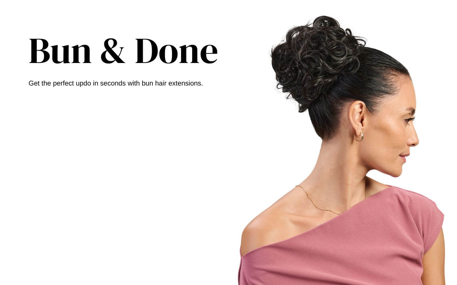 Instant Curly Messy Bun Extension in black colour