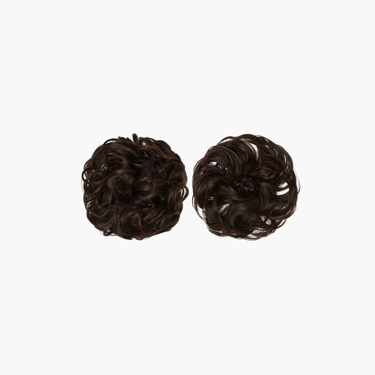 Stranded Bun Duo - Curly & Flicky Styles in Chocolate Dahlia (#4)