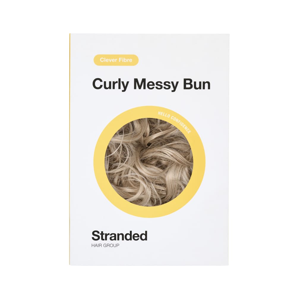 Messy Bun in minutes with a hair extensions in colour Grey Blonde