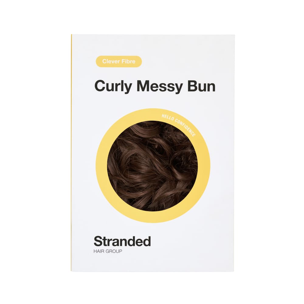 Messy Bun in minutes with a hair extensions in colour Medium Brown
