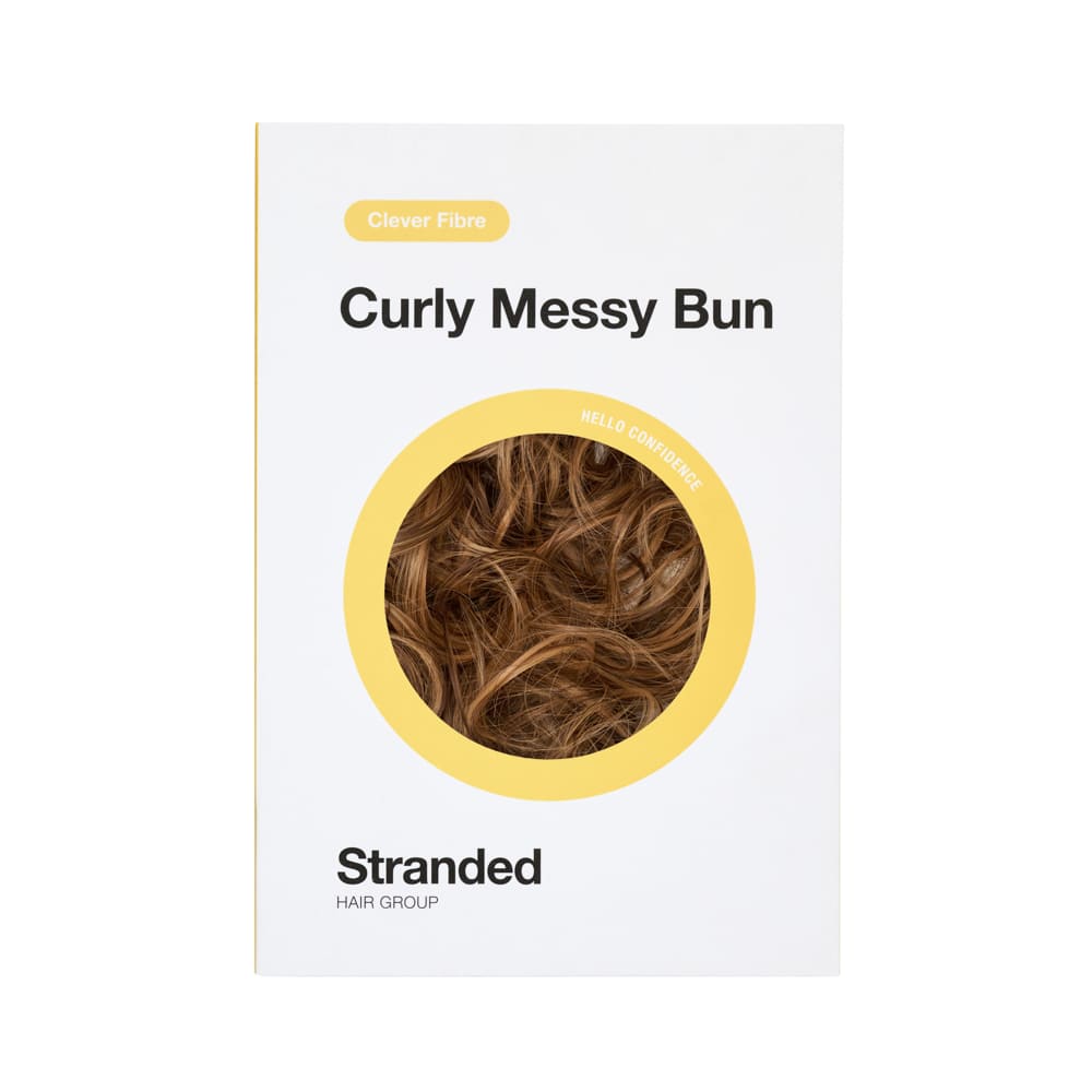 Messy Bun in minutes with a hair extensions in colour Honey Blonde