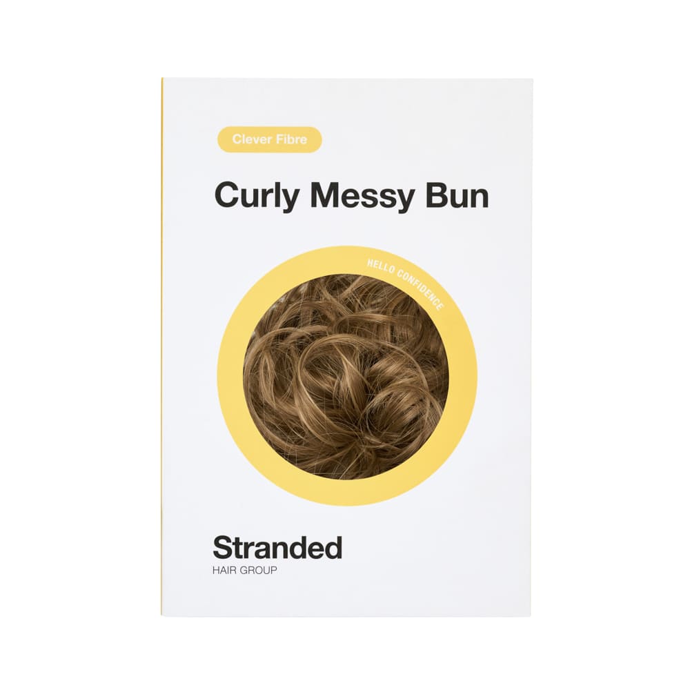 Messy Bun in minutes with a hair extensions in colour Mousy Brown