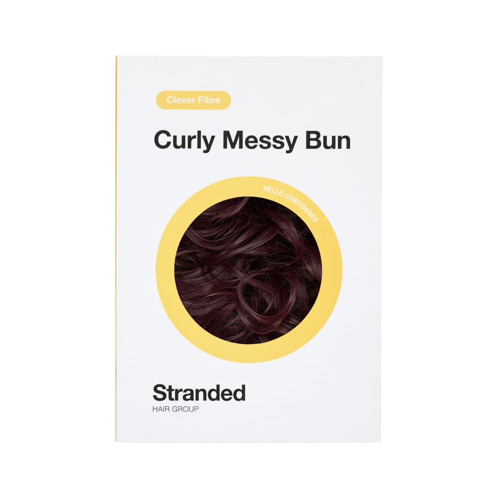 Messy Bun in minutes with a hair extensions in colour Plum