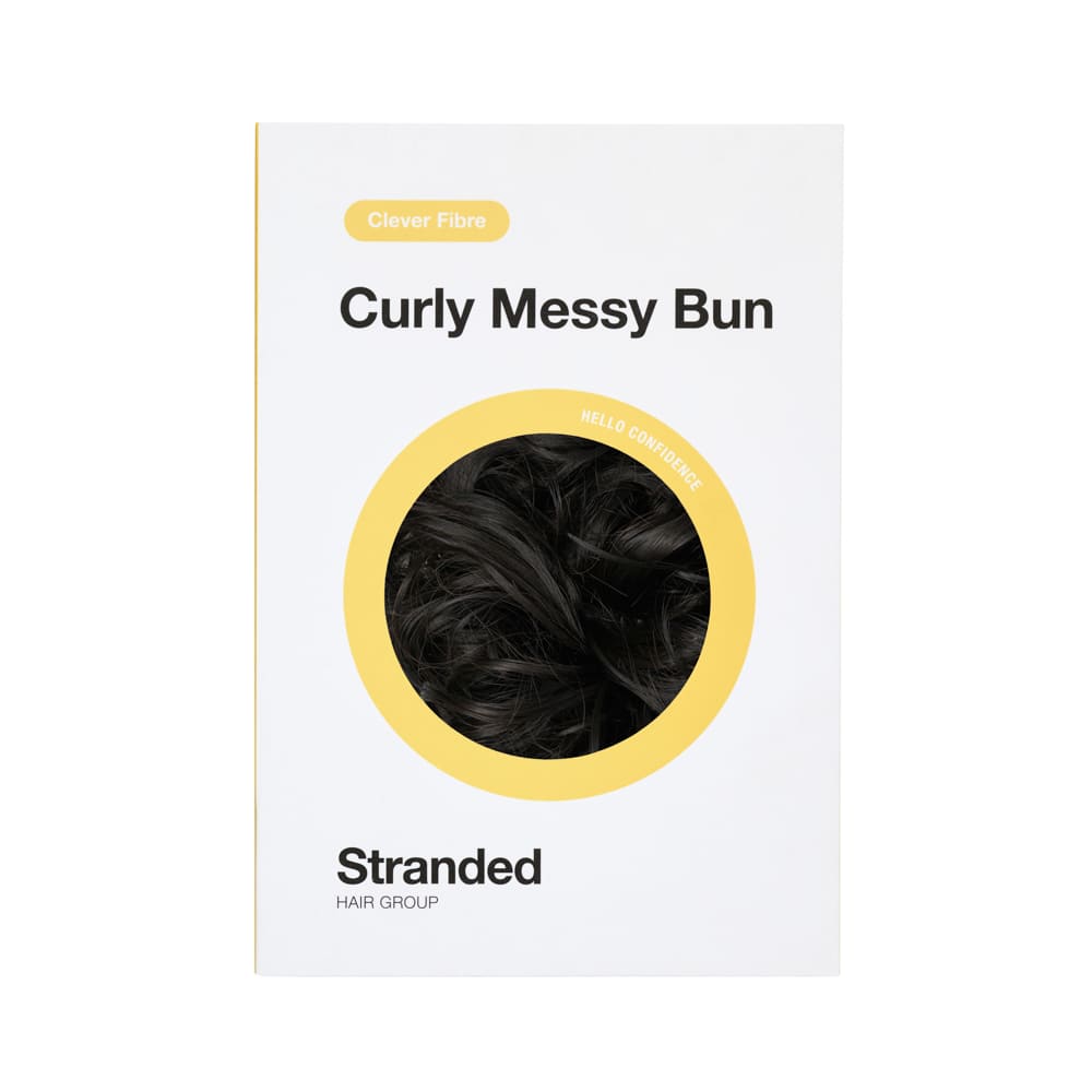 Messy Bun in minutes with a hair extensions in colour Off Black