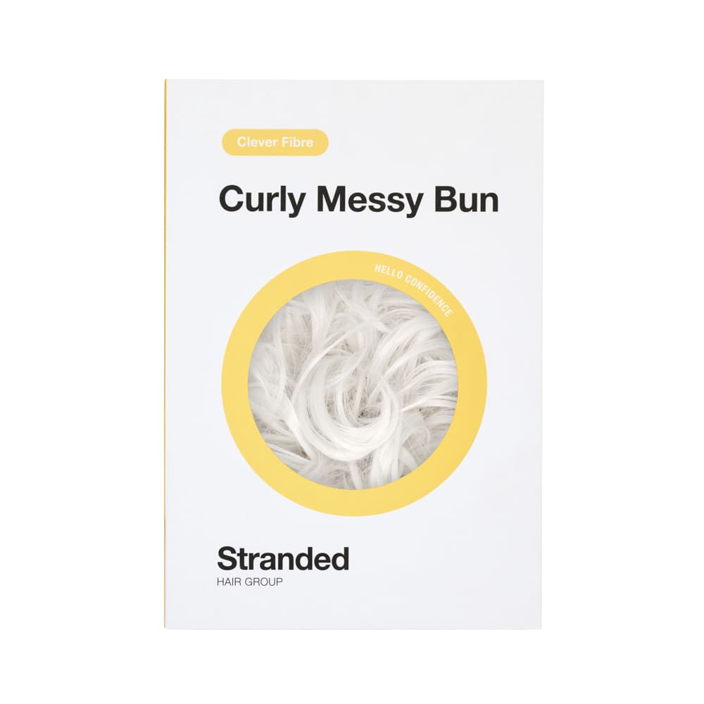 Messy Bun in minutes with a hair extensions in colour White