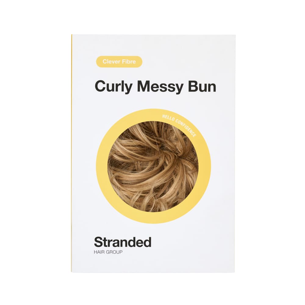 Messy Bun in minutes with a hair extensions in colour Vanilla Blonde