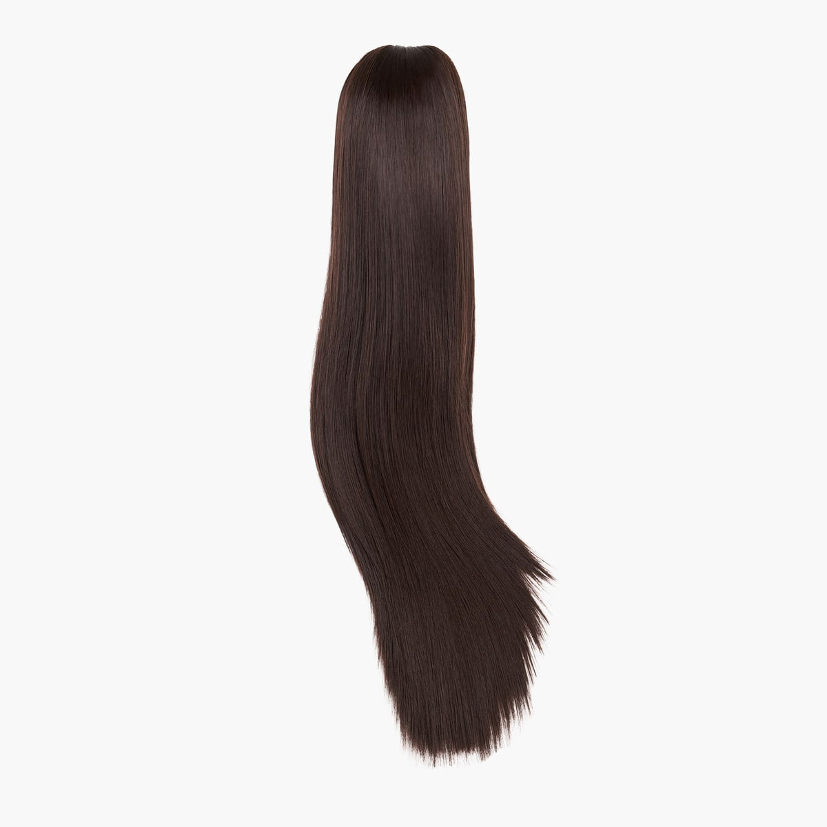 Stranded Long Straight Clip-in Ponytail in Chocolate Dahlia (#4)