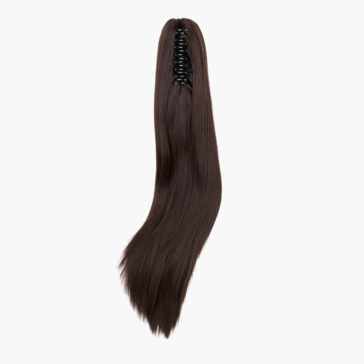 Chocolate Dahlia Stranded Long Straight Clip-in Ponytail