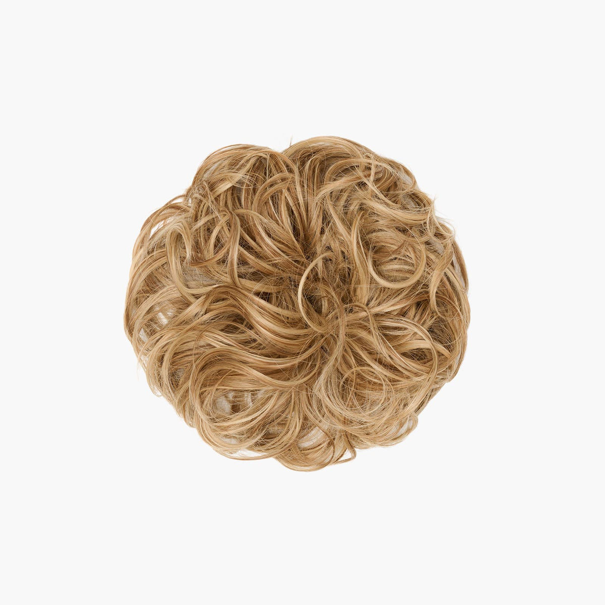 Stranded Curly Hair Messy Bun Scrunchie in Ballerina Musk (#10/16/22)