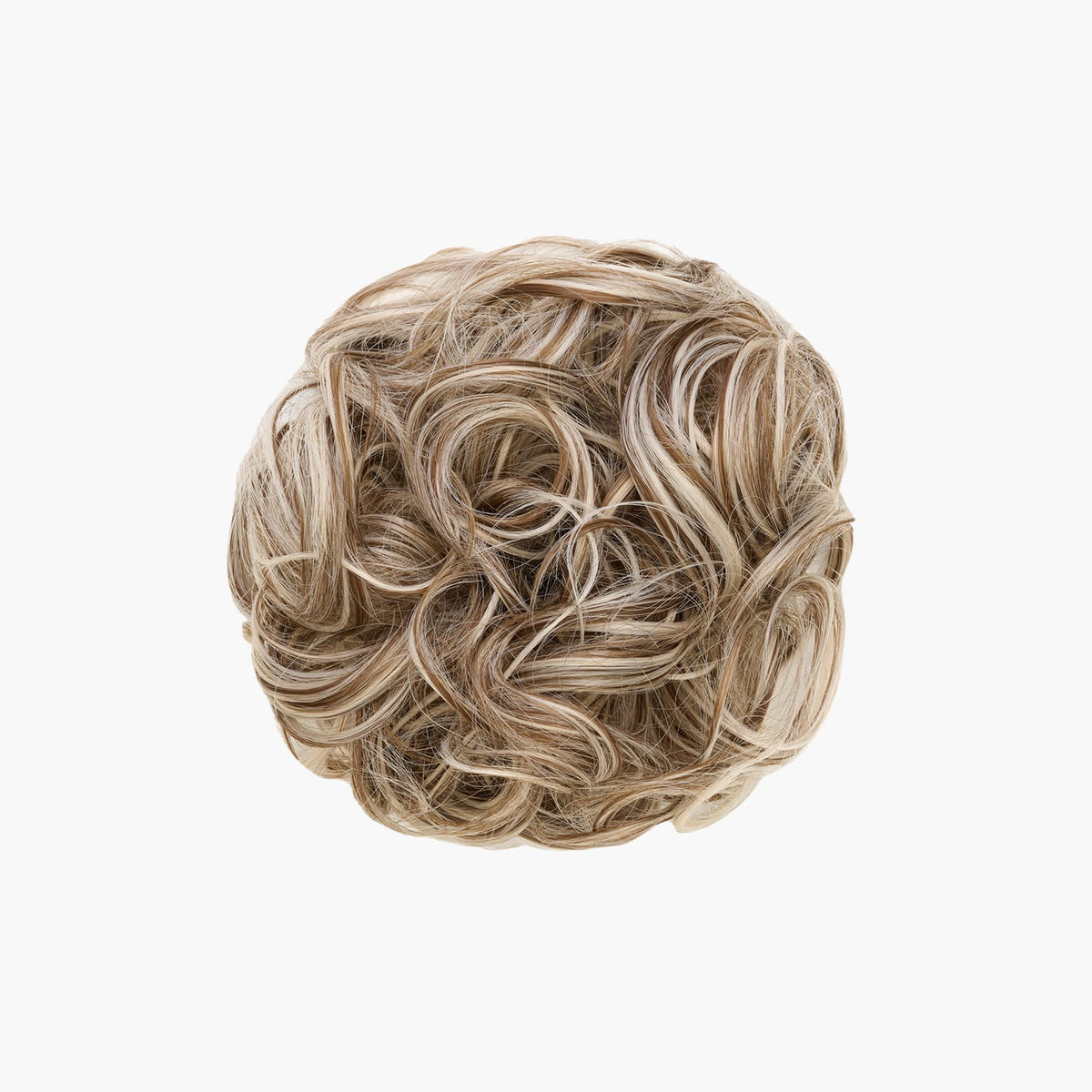 Stranded Curly Hair Messy Bun Scrunchie in Ash Willow (#18/68)