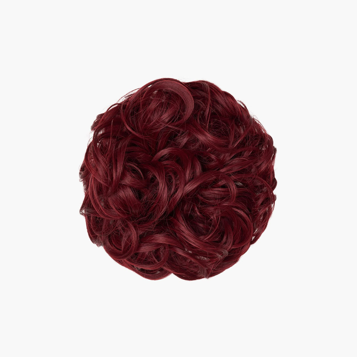 Stranded Curly Hair Messy Bun Scrunchie in Cherry Blossom (#118)