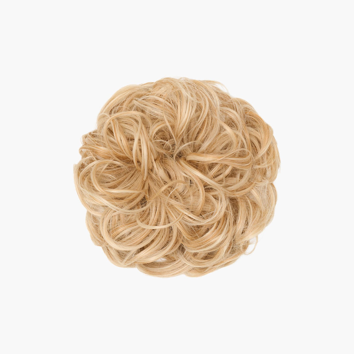 Stranded Curly Hair Messy Bun Scrunchie in Daffodil Dreams (#27/613)